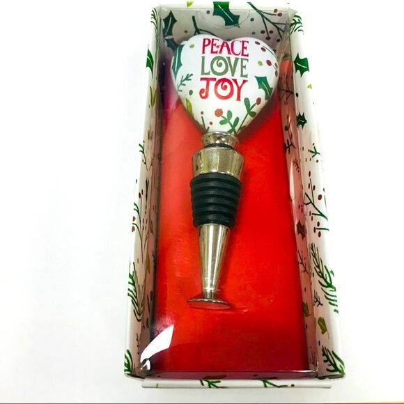 New Bottle stopper "peace, love, joy” - Picture 2 of 5